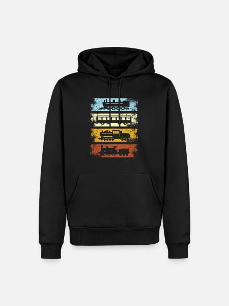 Retro Railroad Vintage - Sweat à capuche Premium bio Homme - noir