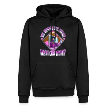 Big worms ice cream truck - Männer Premium Bio Hoodie - Schwarz - Vorne - Nico (187cm)