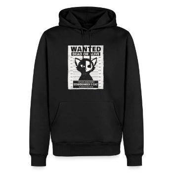 Wanted Dead Or Alive Schrodingers Cat - Männer Premium Bio Hoodie - Schwarz - Vorne - Nico (187cm)