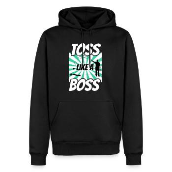 Lancer comme un trou de maïs - Sweat à capuche Premium bio Homme - noir - Devant - Nico (187cm)