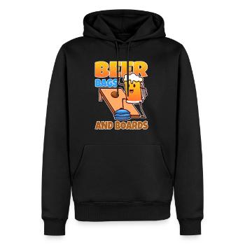 Cornhole - Beer Bags and Boards - Men’s Premium Organic Hoodie - black - Front - Nico (187cm)