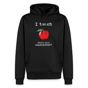 Teacher Gift School Student Class Teacher - Men’s Premium Organic Hoodie - black - Front - Nico (187cm)