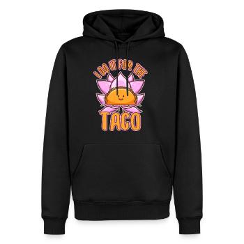 Je le fais pour les tacos - Sweat à capuche Premium bio Homme - noir - Devant - Nico (187cm)