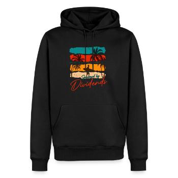 Commandité par dividendes - Sweat à capuche Premium bio Homme - noir - Devant - Nico (187cm)