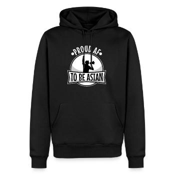 Proud af to be asian - Männer Premium Bio Hoodie - Schwarz - Vorne - Nico (187cm)