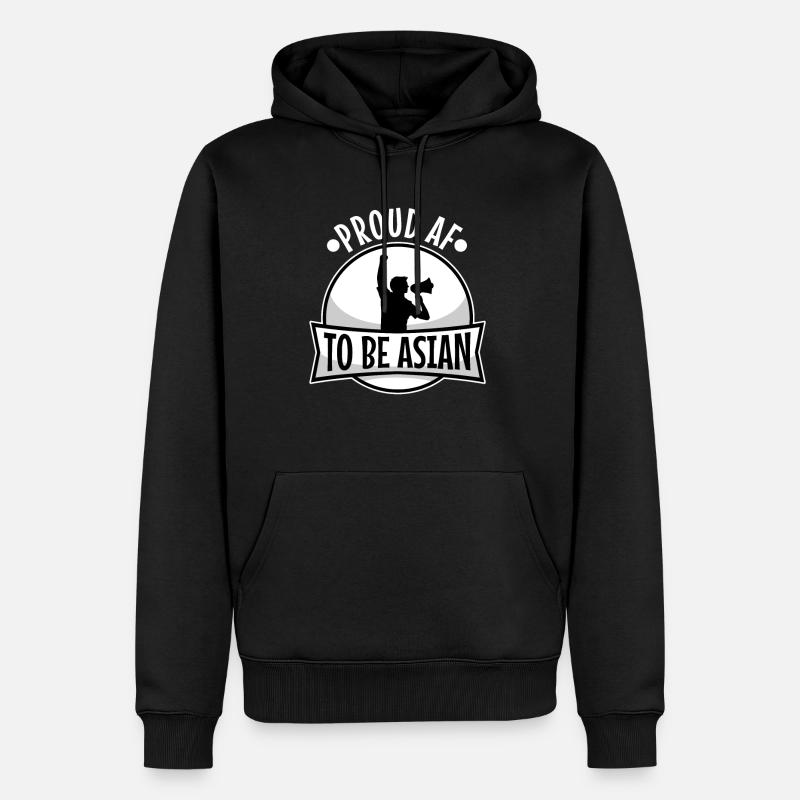 Fier d’être asiatique - Sweat à capuche Premium bio Homme - noir