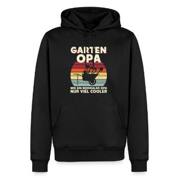 Garten Opa Wie Ein Normaler Opa Nur Viel Cooler - Männer Premium Bio Hoodie - Schwarz - Vorne - Nico (187cm)
