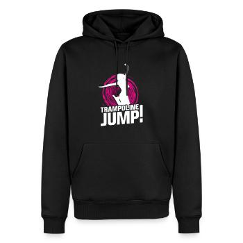 Trampoline Jump - Männer Premium Bio Hoodie - Schwarz - Vorne - Nico (187cm)