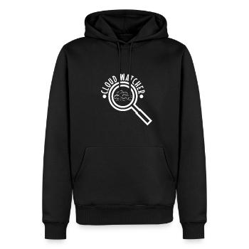 Cloud Watcher - Männer Premium Bio Hoodie - Schwarz - Vorne - Nico (187cm)