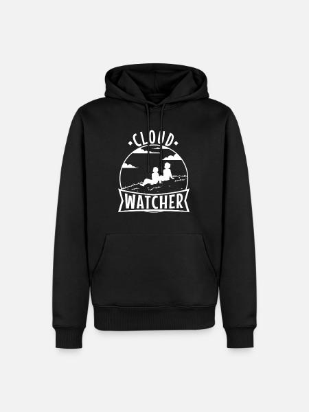 Cloud Watcher - Men’s Premium Organic Hoodie - black