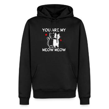 You are my Meow Meow - Männer Premium Bio Hoodie - Schwarz - Vorne - Nico (187cm)