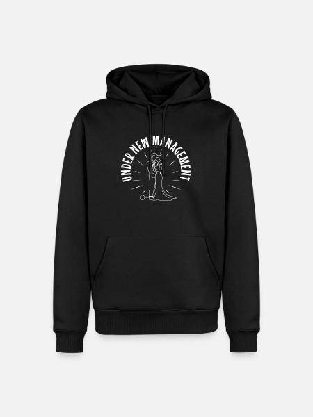 Under New Management groom - Men’s Premium Organic Hoodie - black
