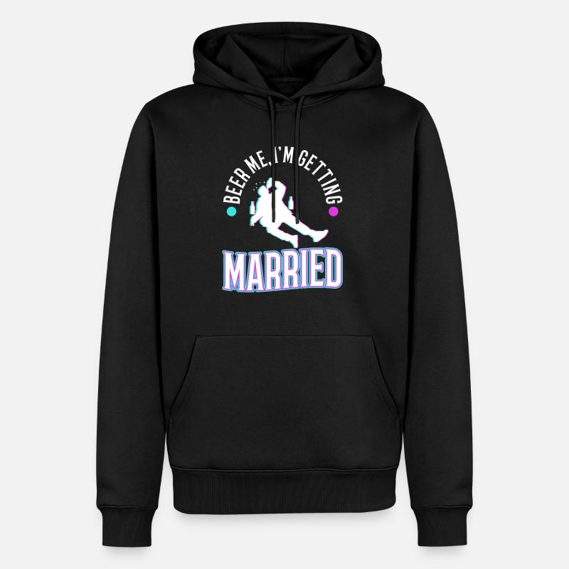 Beer Me, je me marie - Sweat à capuche Premium bio Homme - noir