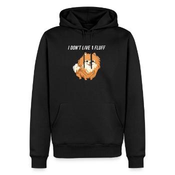 Zwergspitz I Dont Give A Fluff - Männer Premium Bio Hoodie - Schwarz - Vorne - Nico (187cm)
