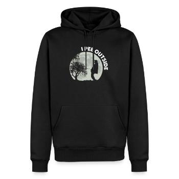 I Pee Outside - Men’s Premium Organic Hoodie - black - Front - Nico (187cm)