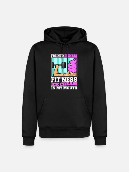 Im into fitness ice cream - Men’s Premium Organic Hoodie - black