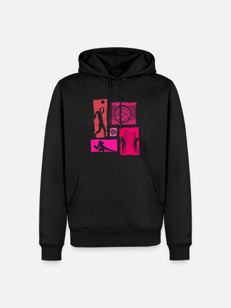 Volleyball Retro - Men’s Premium Organic Hoodie - black