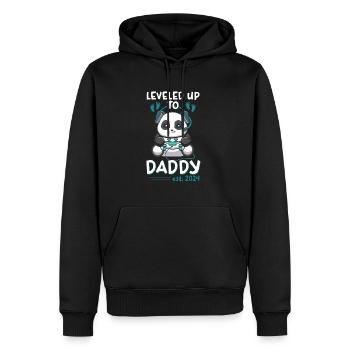 Leveled Up To Daddy 2024 Père en devenir - Sweat à capuche Premium bio Homme - noir - Devant - Nico (187cm)