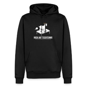 Bock auf Tischtennis - Männer Premium Bio Hoodie - Schwarz - Vorne - Nico (187cm)
