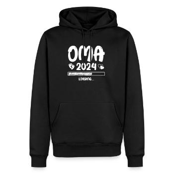 Oma Loading 2024 - Männer Premium Bio Hoodie - Schwarz - Vorne - Nico (187cm)