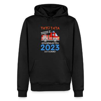 Kindergarten 2023 - Men’s Premium Organic Hoodie - black - Front - Nico (187cm)