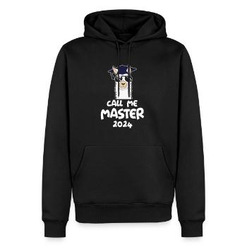 Call me Master 2024 Alpaca - Men’s Premium Organic Hoodie - black - Front - Nico (187cm)