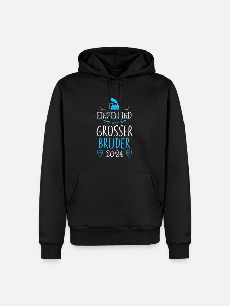 Bald Großer Bruder 2024 - Männer Premium Bio Hoodie - Schwarz