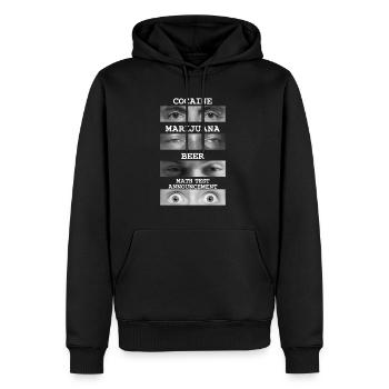 Test de mathématiques surprise - Sweat à capuche Premium bio Homme - noir - Devant - Nico (187cm)