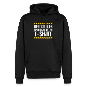 Offizieller Sprengmeister - Männer Premium Bio Hoodie - Schwarz - Vorne - Nico (187cm)