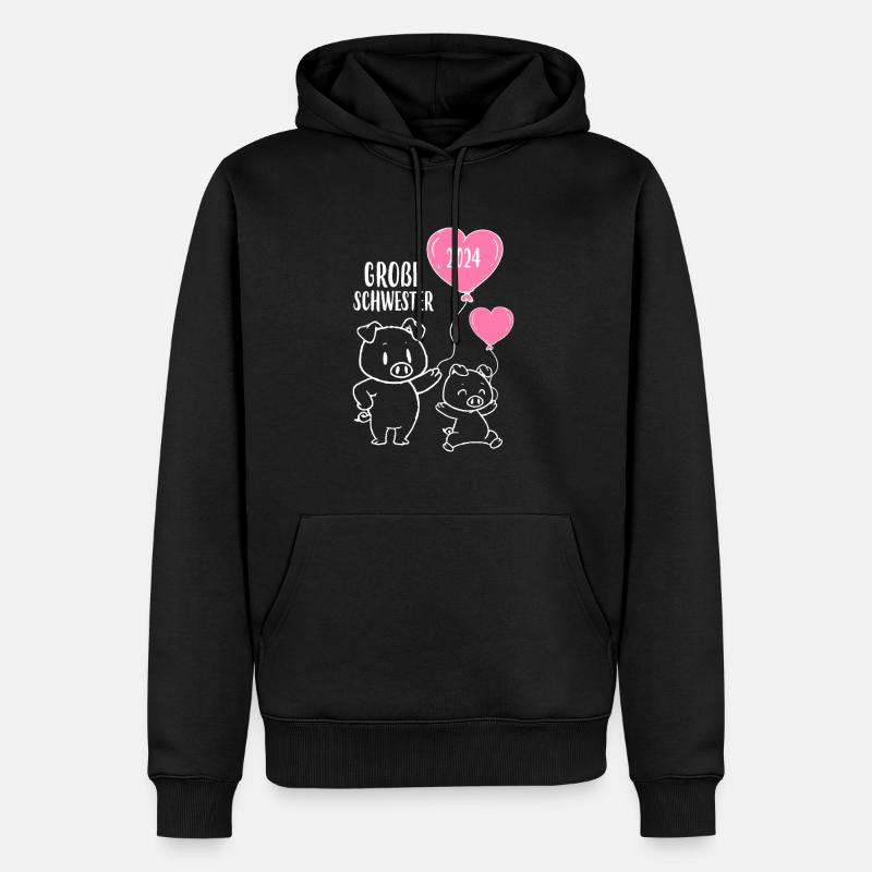 Große Schwester 2024 - Männer Premium Bio Hoodie - Schwarz