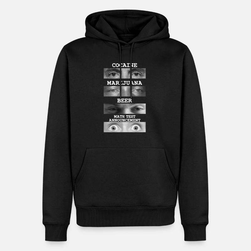Mathe Test Überraschung - Männer Premium Bio Hoodie - Schwarz