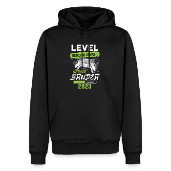 Großer Bruder 2023 Einzelkind Complete Gamer - Männer Premium Bio Hoodie - Schwarz - Vorne - Nico (187cm)