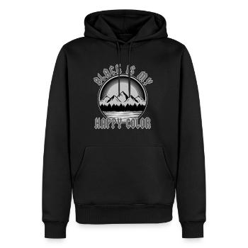 Black Is My Happy Color - Männer Premium Bio Hoodie - Schwarz - Vorne - Nico (187cm)