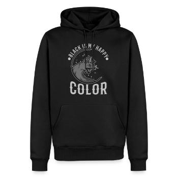 Black Is My Happy Color - Männer Premium Bio Hoodie - Schwarz - Vorne - Nico (187cm)