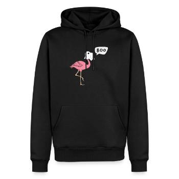Halloween Boo Flamingo Trick or Treat - Männer Premium Bio Hoodie - Schwarz - Vorne - Nico (187cm)