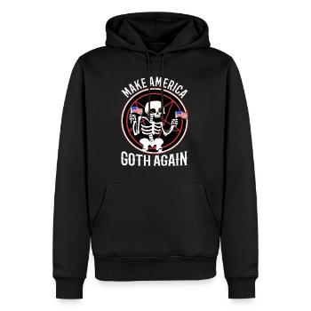 Make america goth again - Men’s Premium Organic Hoodie - black - Front - Nico (187cm)