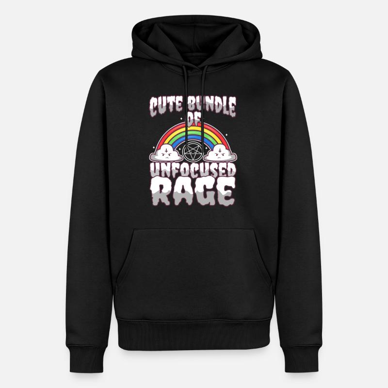Cute Bundle Of Unfocused Rage - Männer Premium Bio Hoodie - Schwarz