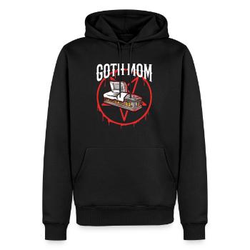 Maman gothique - Sweat à capuche Premium bio Homme - noir - Devant - Nico (187cm)