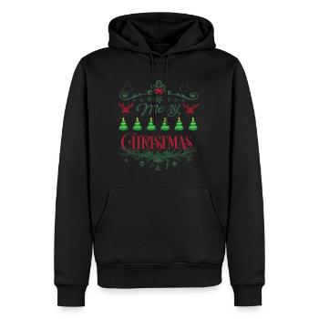 Joyeux Noël - Sweat à capuche Premium bio Homme - noir - Devant - Nico (187cm)