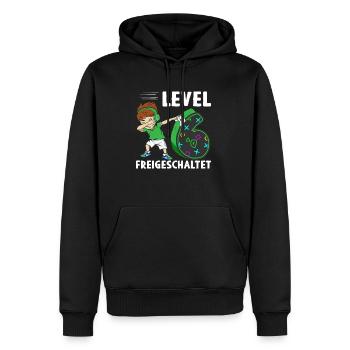 Level 6 Jahre Geburtstagsshirt Gamer 2017 - Männer Premium Bio Hoodie - Schwarz - Vorne - Nico (187cm)
