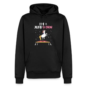 Jumpicorn Unicorn Trampolines - Sweat à capuche Premium bio Homme - noir - Devant - Nico (187cm)
