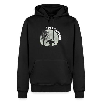 I Pee Outside Dog - Männer Premium Bio Hoodie - Schwarz - Vorne - Nico (187cm)
