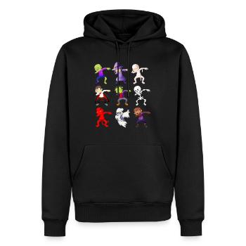 Dabbing Halloween Skeleton Zombie Pumpkin Mummy - Männer Premium Bio Hoodie - Schwarz - Vorne - Nico (187cm)