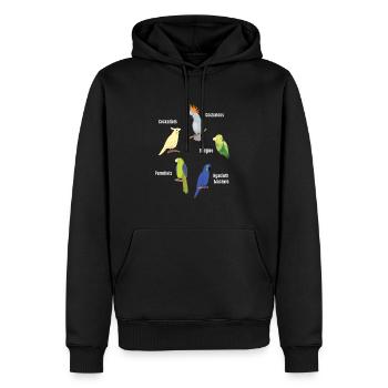 Perroquet Style Canary Cadeau Cacatoès Perruche - Sweat à capuche Premium bio Homme - noir - Devant - Nico (187cm)
