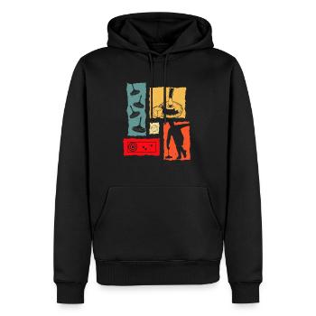 Curling Retro Vintage Ice Cane Player - Sweat à capuche Premium bio Homme - noir - Devant - Nico (187cm)