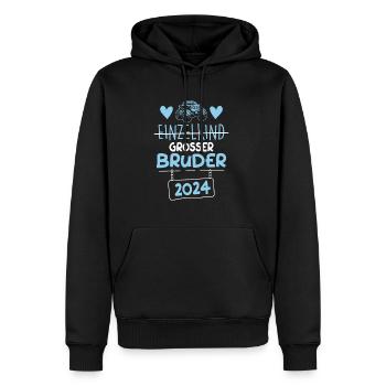 Bald Großer Bruder 2024 - Männer Premium Bio Hoodie - Schwarz - Vorne - Nico (187cm)