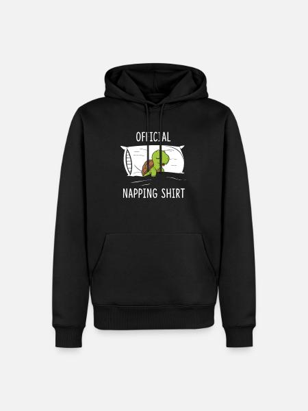 Official Napping Shirt Turtle - Men’s Premium Organic Hoodie - black