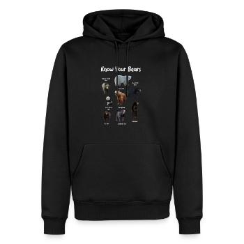 Espèces d’ours Forêt Nature Bien-être animal Cadeau Ours - Sweat à capuche Premium bio Homme - noir - Devant - Nico (187cm)