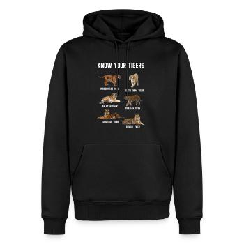 Tigre Espèces Bien-être animal Cadeau Conservation des espèces Tigre - Sweat à capuche Premium bio Homme - noir - Devant - Nico (187cm)