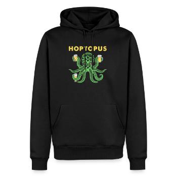 Hoptopus Tintenfisch Bier Oktopus - Männer Premium Bio Hoodie - Schwarz - Vorne - Nico (187cm)